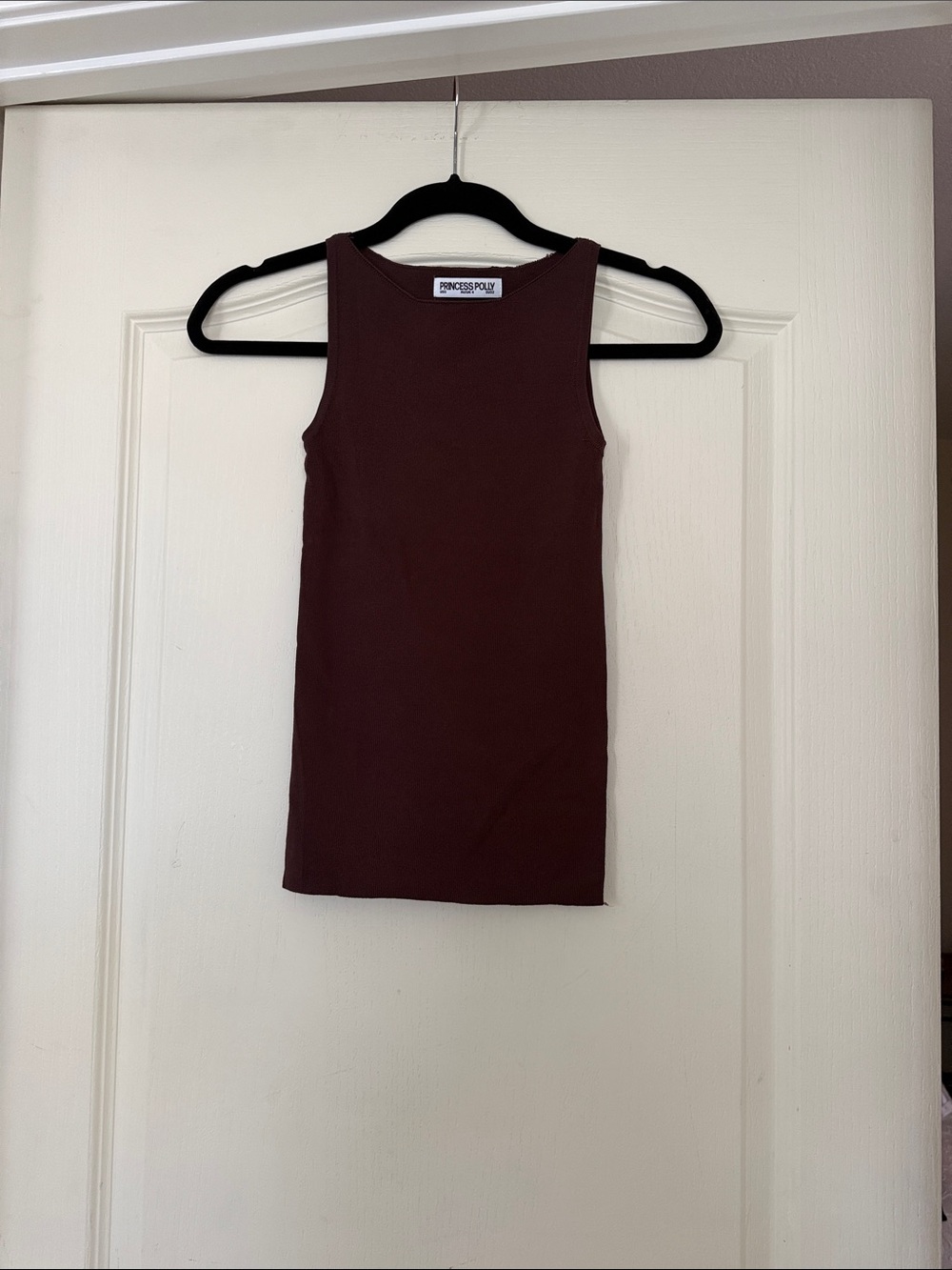 Princess Polly Bleeker High Neck Top chocolate